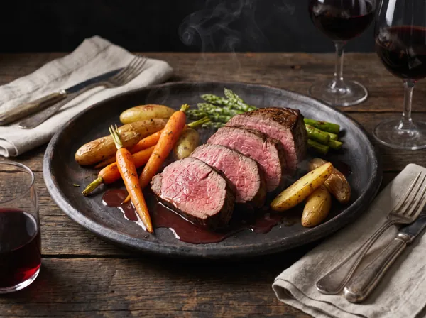 Chateaubriand, carved and rested
